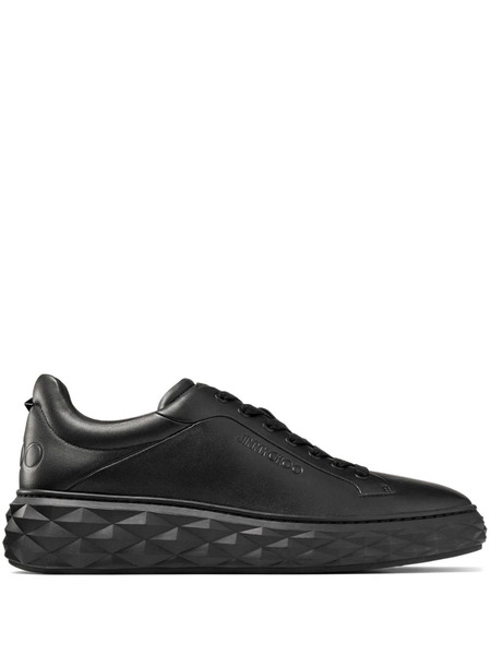  Jimmy Choo Diamond Maxi Leather Sneakers - Black 