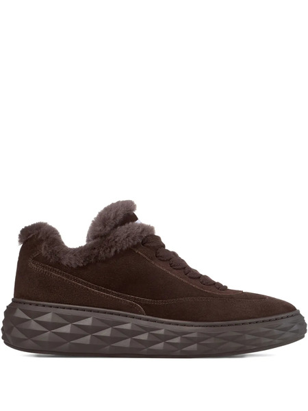 Jimmy Choo Diamond Maxi Retro F Suede Sneakers - Brown 