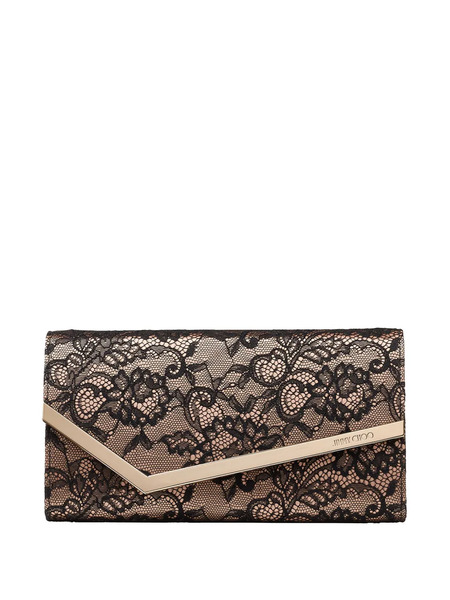  Jimmy Choo Emmie Lace Clutch Bag - Black 