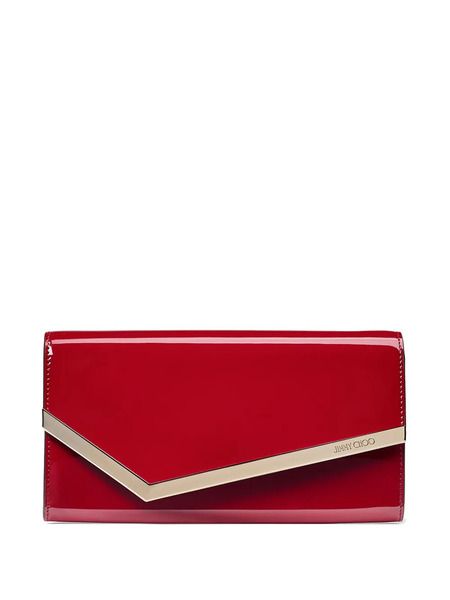  Jimmy Choo Emmie Logo-debossed Clutch Bag - Red 