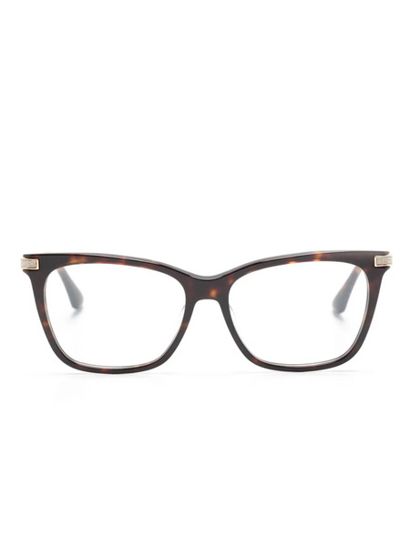  Jimmy Choo Eyewear Glitter-embellished Cat-eye Glasses - Brown 