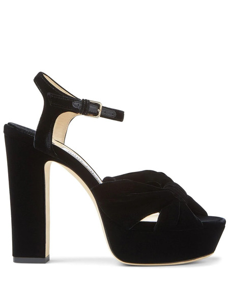  Jimmy Choo Heloise 120mm Platform Sandals - Black 