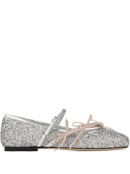  Jimmy Choo Loli Ballerina Shoes - Silver 