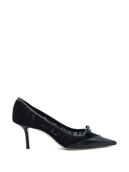  Jimmy Choo Love Mesh Bow-embellishment Pumps - Black 