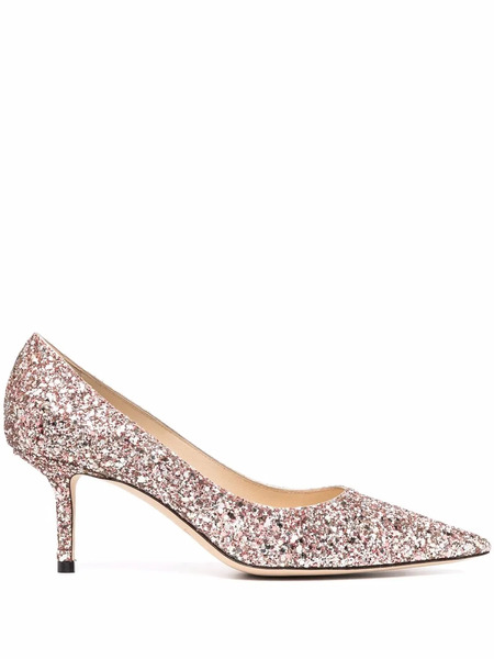  Jimmy Choo Love 85mm Glitter Pumps - Pink 