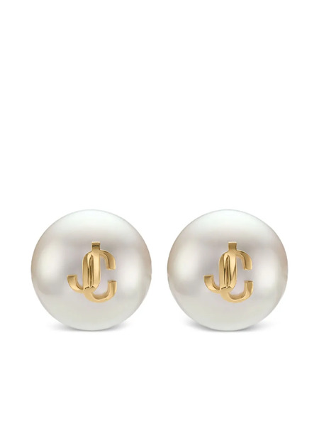  Jimmy Choo Maxi Pearl Studs Earrings - White 