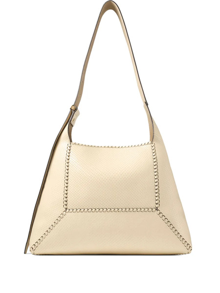  Jimmy Choo Medium Diamond Hobo Leather Shoulder Bag - Neutrals 