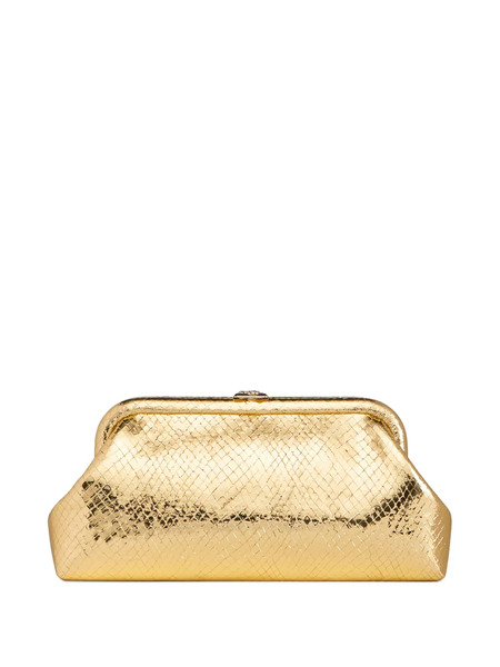  Jimmy Choo Metallic Textured Clutch Bag - Gold 