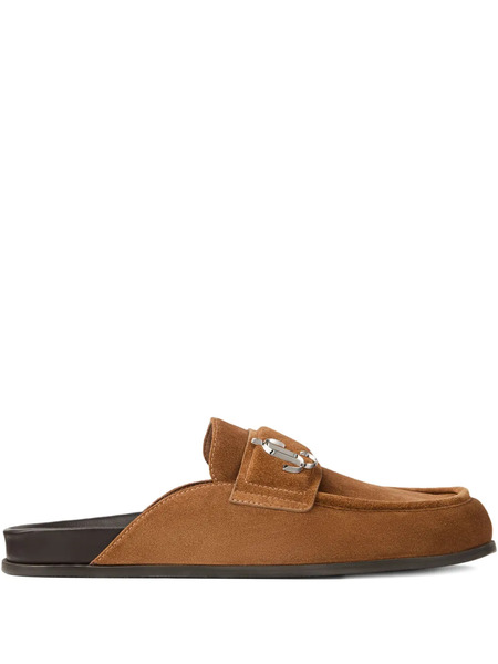  Jimmy Choo Milo Suede Slippers - Brown 