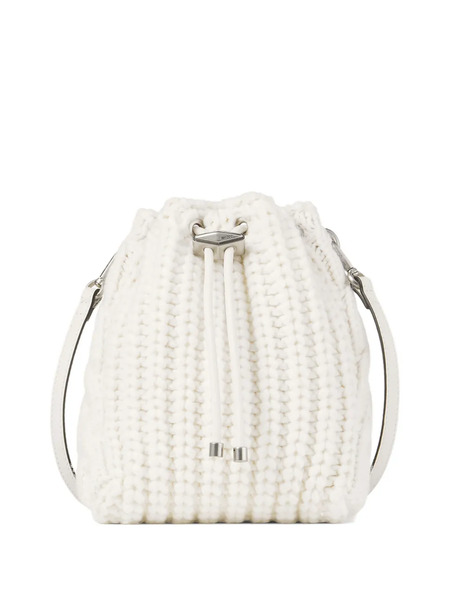  Jimmy Choo Mini Cinch Knitted Mini Bag - White 