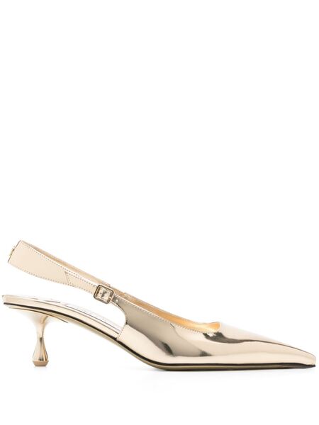  Jimmy Choo 50mm Amel Pumps - Gold 