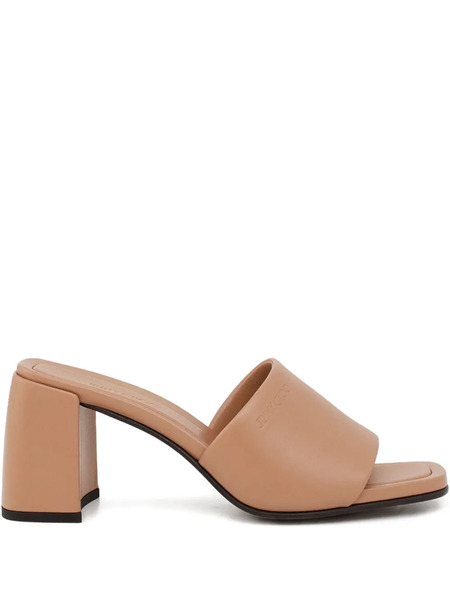  Jimmy Choo 70mm Lena Embossed Square Toe Sandals - Brown 