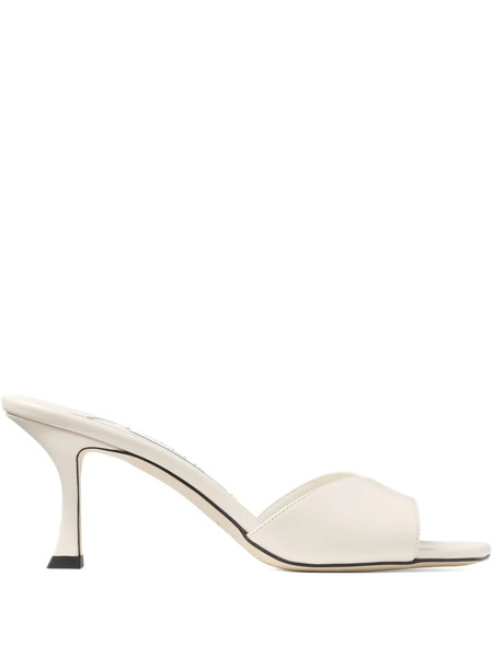  Jimmy Choo 70mm Skye Leather Sandals - White 