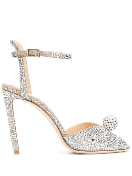  Jimmy Choo Sacora 100mm Sandals - Silver 
