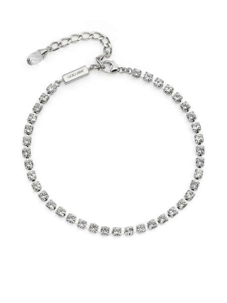  Jimmy Choo Saeda Crystal Embellished Anklet - Silver 