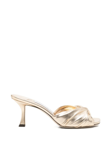  Jimmy Choo Skye Twisted Mules - Gold 