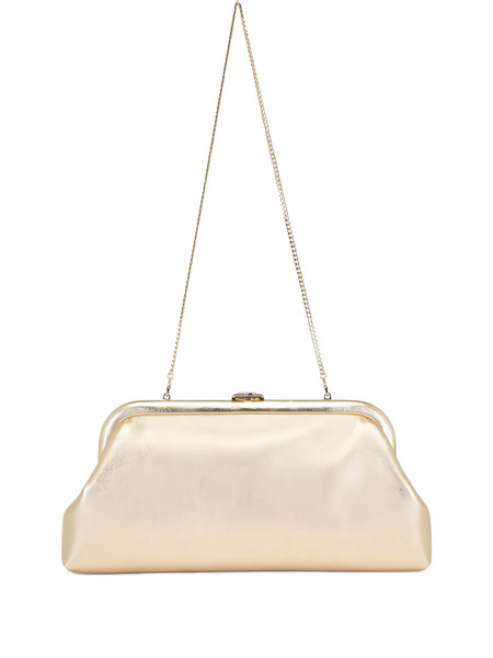  Jimmy Choo Skylar Leather Clutch Bag - Gold 