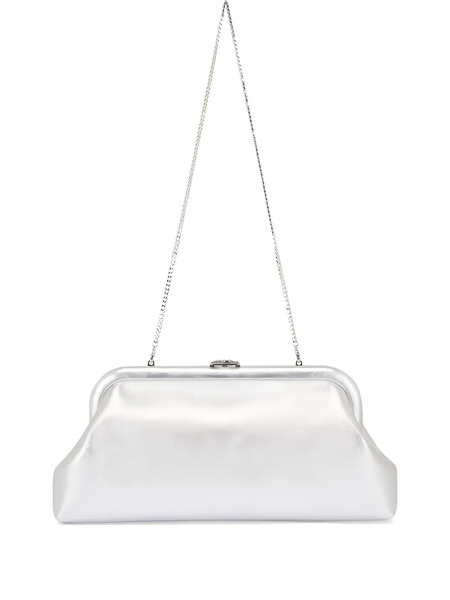  Jimmy Choo Skylar Leather Clutch Bag - Silver 