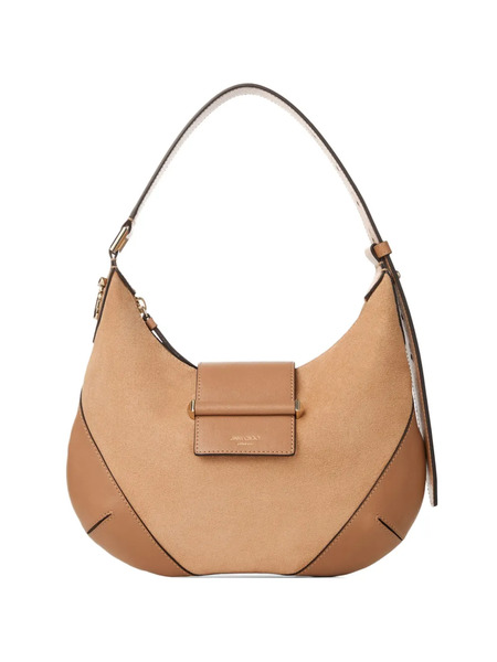  Jimmy Choo Small Bar Leather Shoulder Bag - Neutrals 