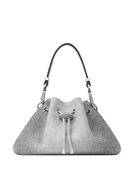  Jimmy Choo Small Cinch Drawstring Shoulder Bag - Grey 