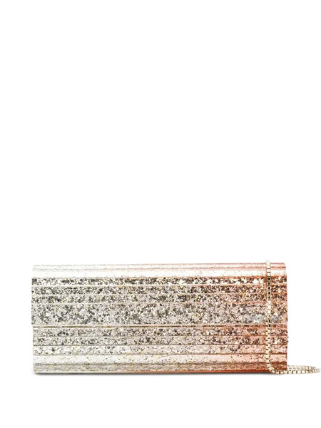  Jimmy Choo Sweetie Glitter Clutch Bag - Silver 
