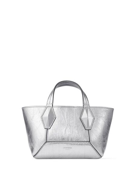  Jimmy Choo Xs Diamond Tote Bag - Silver 