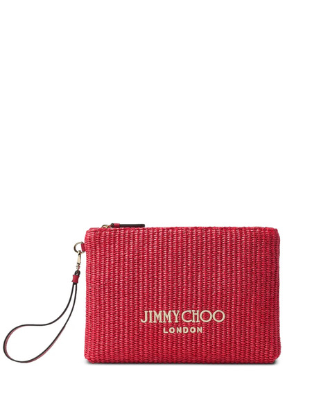  Jimmy Choo Zip Fastening Clutch Bag - Red 