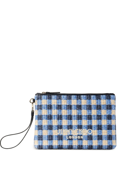  Jimmy Choo Zipped Flat Pouch - Blue 