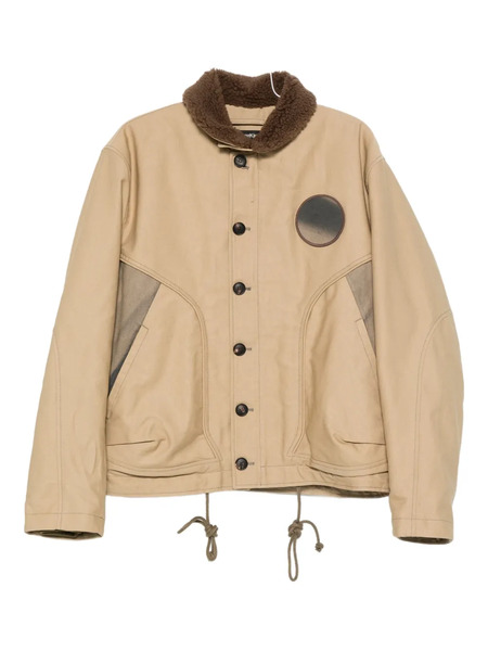  Jiyongkim Circular-patch Button-fastening Jacket - Neutrals 