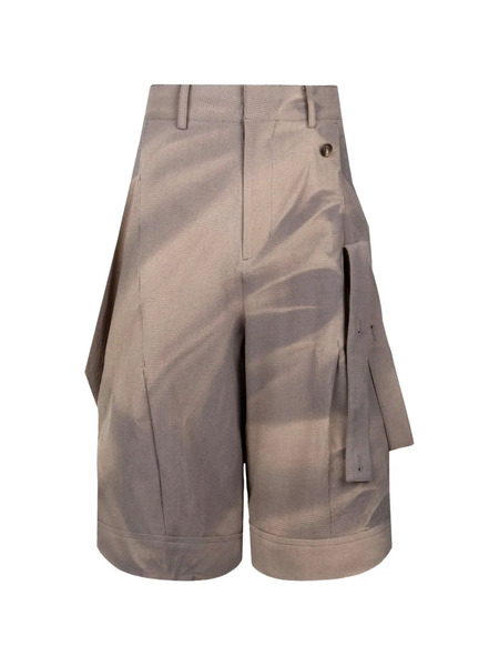  Jiyongkim Sun-bleached Layered Strap Half Shorts - Neutrals 