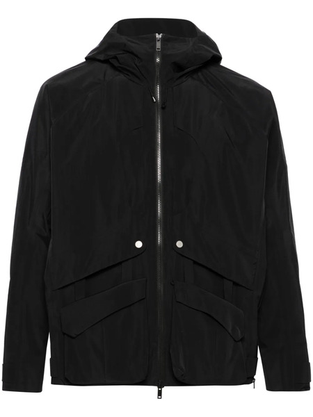  _j.l-a.l_ Lobe Panelled Hooded Jacket - Black 