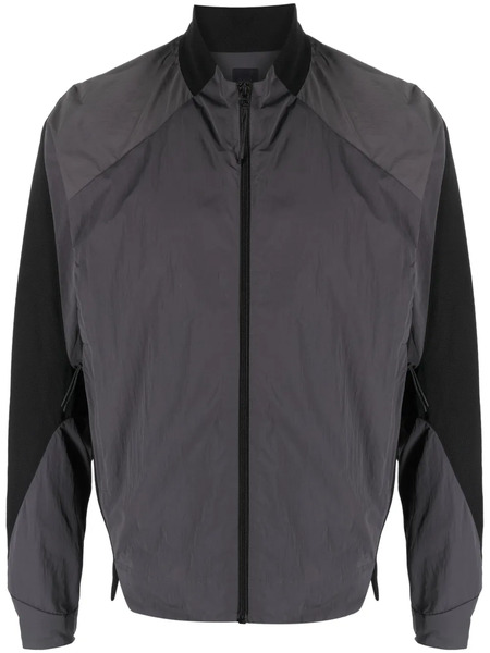  J.lal Zipped High-neck Panelled Jacket - Grey 