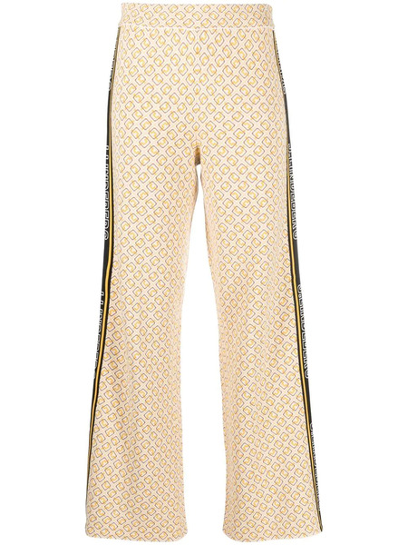  J.lindeberg Monogram-print Logo-tape Trousers - White 