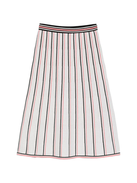  J.lindeberg Striped Knit Midi Skirt - White 