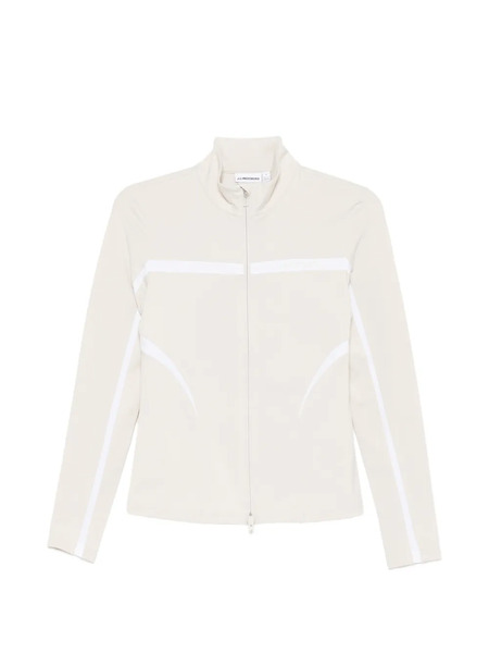  J.lindeberg Striped Zip Knitwear - Neutrals 