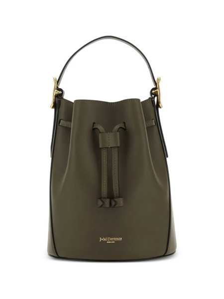  J&m Davidson Poppy Leather Drawstring Bucket Bag - Green 