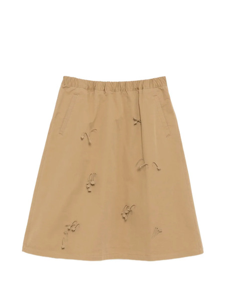  Jnby Appliqué Midi Skirt - Neutrals 