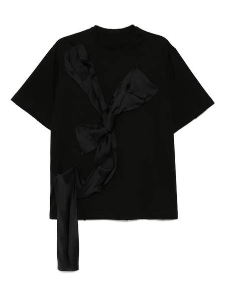  Jnby Bow-embellished T-shirt - Black 