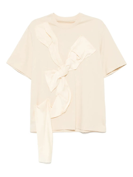  Jnby Bow-embellished T-shirt - Neutrals 