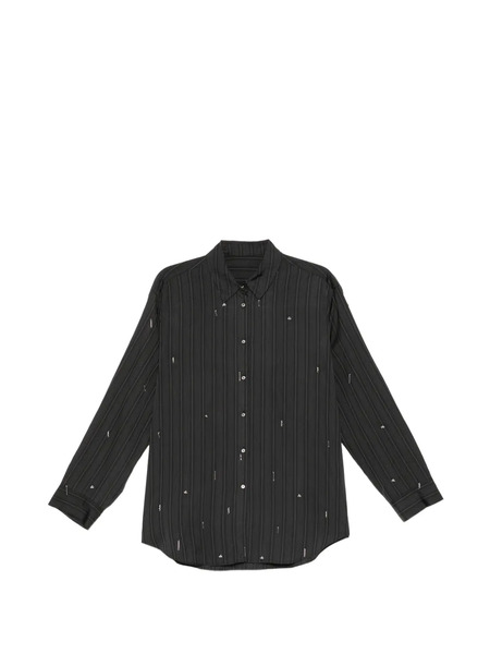  Jnby Embellished Striped Shirt - Black 