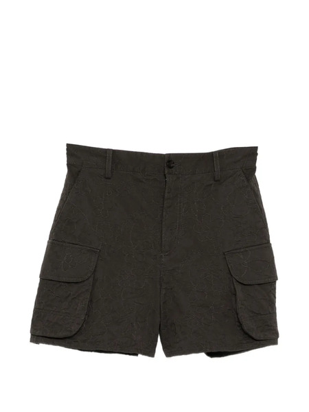 Jnby Floral-embroidered Shorts - Brown 