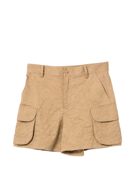  Jnby Floral-embroidered Shorts - Neutrals 