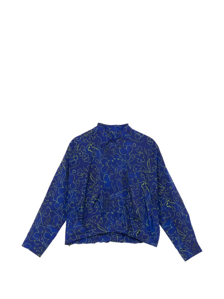  Jnby Floral Long-sleeves Shirt - Blue 