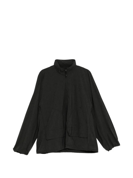  Jnby Floral-print Drawstring Jacket - Black 