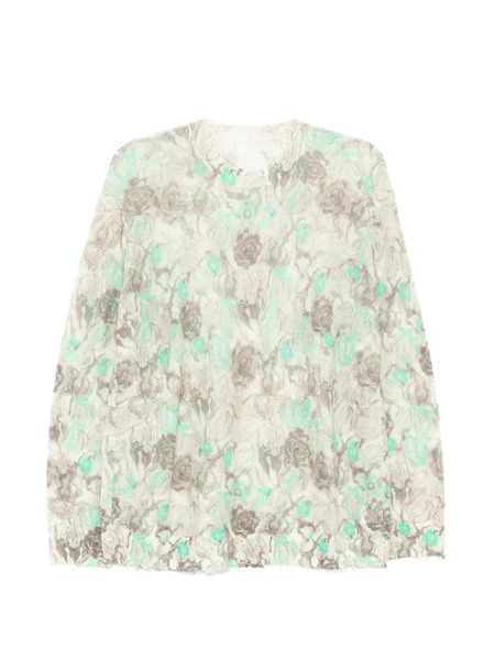  Jnby Floweral Knitted Top - Neutrals 