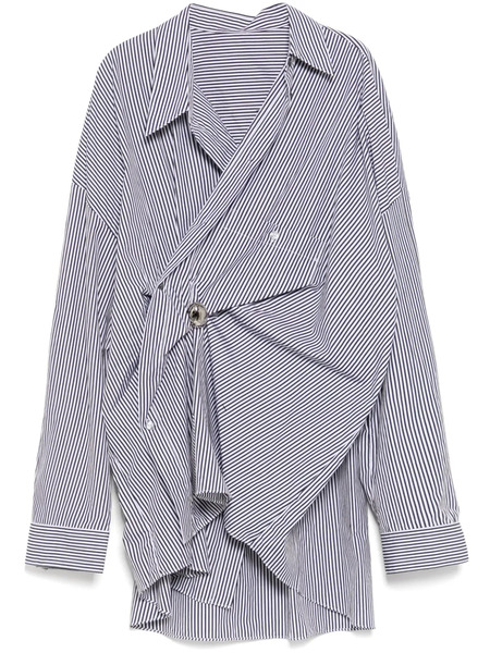  Jnby Gathered Oversize Shirt - Black 