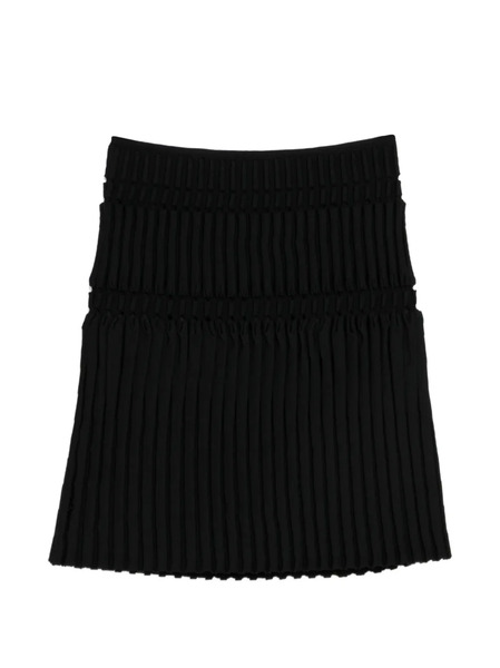  Jnby Geometric Pleated A-line Skirt - Black 