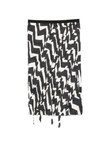  Jnby Geometric-print Midi Skirt - Black 