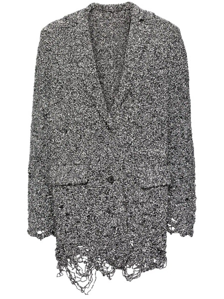  Jnby Loose Mid-length Blazer - Grey 
