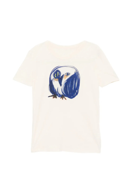  Jnby Owl-print T-shirt - Neutrals 